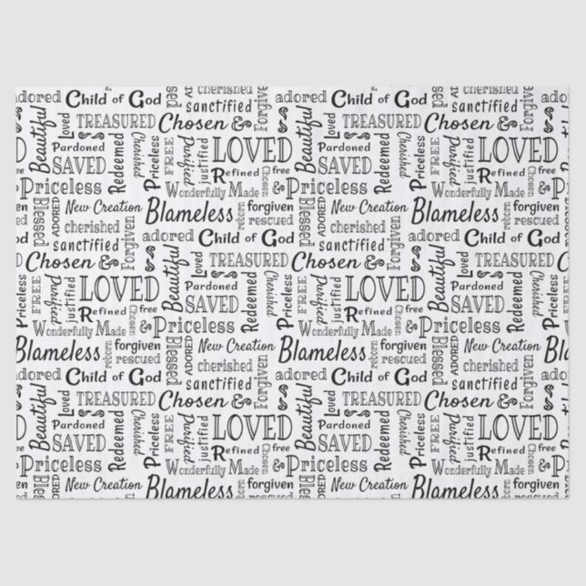 Christian Words of Price Seidenpapier (Vorderseite)