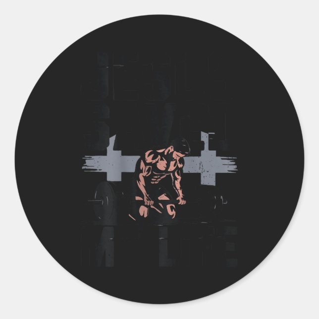 Christian Workout Jesus Christ Saved My Life Gym G Runder Aufkleber (Vorderseite)