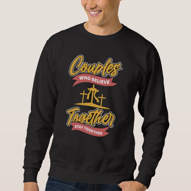 Christianity Couple Catholic Religion Bible Jesus  Sweatshirt (Vorderseite)