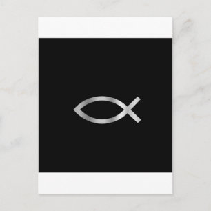 Christianity Ichthys fish Postkarte