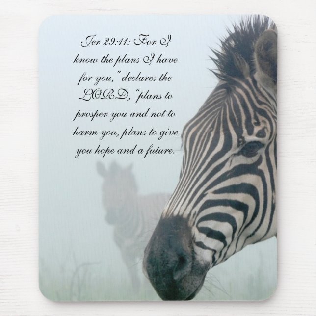 Christianity Scripture Bible Verse Jer 29:11 Mousepad (Vorne)