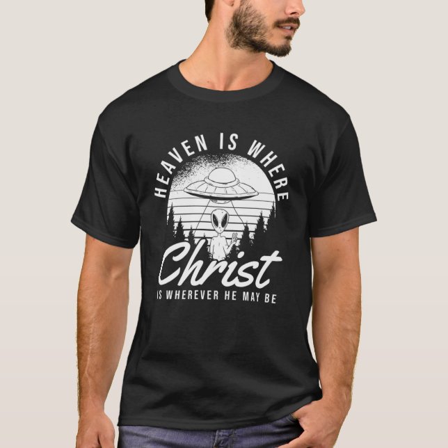 Christianity Spaceship Catholic Bible Christian Al T-Shirt (Vorderseite)