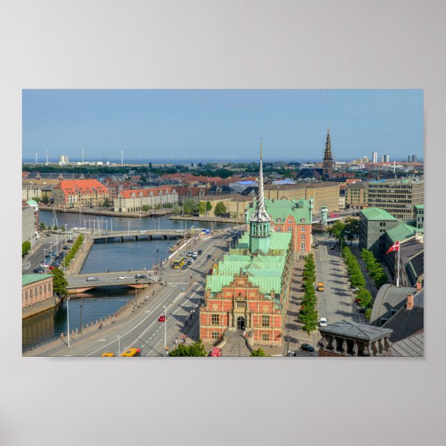Christiansborg Palace Tower View Stock Exchange Poster (Vorne)