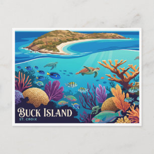 Christiansted Buck Island Reef National Monument Postkarte