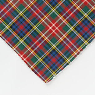 Christie Clanbunter roter schottischer Tartan Fleecedecke