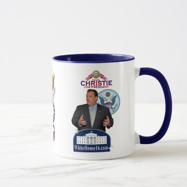Christie für Präsidenten Ringer Mug Tasse (Rechts)