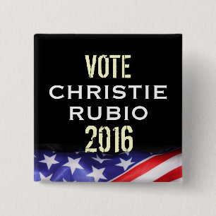 Christie Rubio 2016 Kampagnen-Knopf (Quadrat) Button