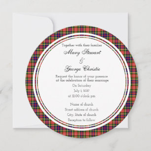 Christie Scottish Wedding Round Einladung