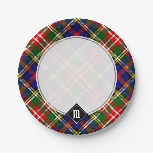 Christie-Tartan Pappteller (Vorderseite)