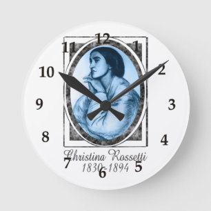 Christina Rossetti Runde Wanduhr