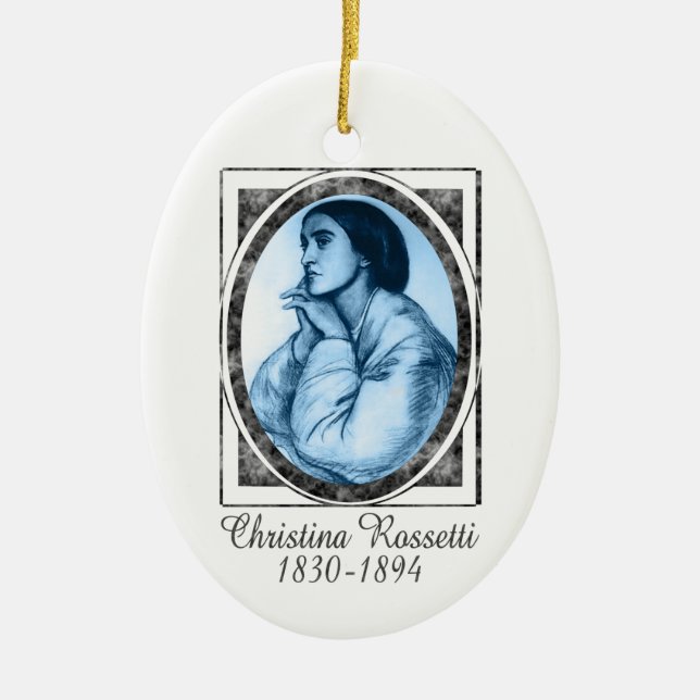 Christina Rossetti-Verzierung Keramik Ornament (Vorne)