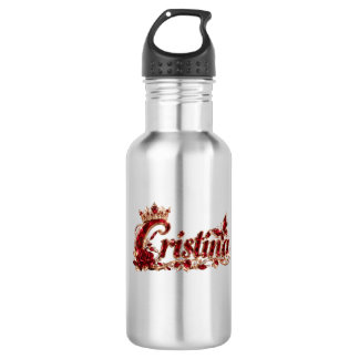 Christina Ruby Crystal Luxusname Edelstahlflasche