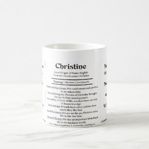 Christine, der Ursprung und die Bedeutung Tasse
