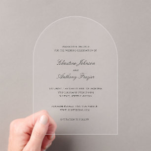 Christine Elegant Wedding Save the Date Acryleinladungen