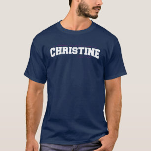 Christine Name Limitierte Auflage Lustig Retro Vin T-Shirt