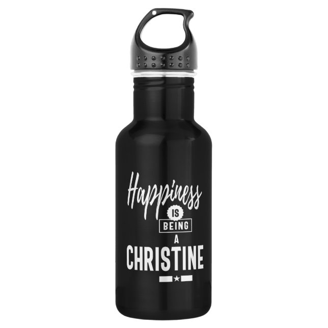 Christine Personalisiert Name Birthday Gift Edelstahlflasche (Vorderseite)