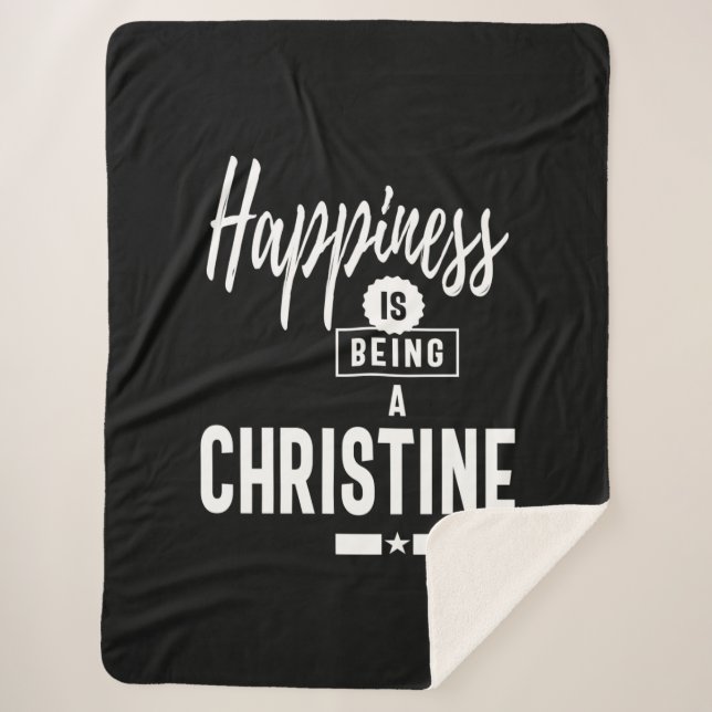 Christine Personalisiert Name Birthday Gift Sherpadecke (Vorderseite)
