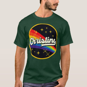 Christine Rainbow im Space Vintage Style T-Shirt