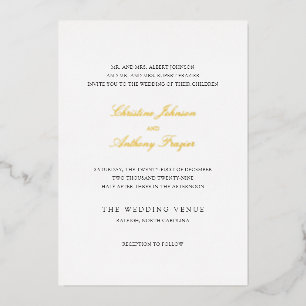 Christine Traditional Elegante Wedding Folieneinladung