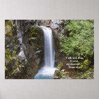 Christine Waterfall HDR, Print w/Scripture Verse