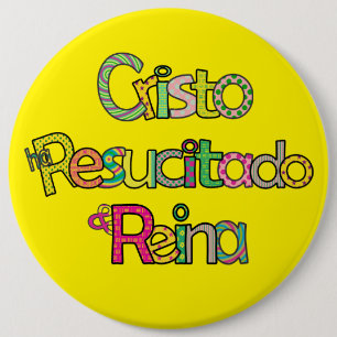 Christist ist Risen Ylw Esp I Button