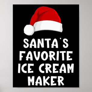Christkindl Lieblings-Eiscreme-Macher Lustig I Poster