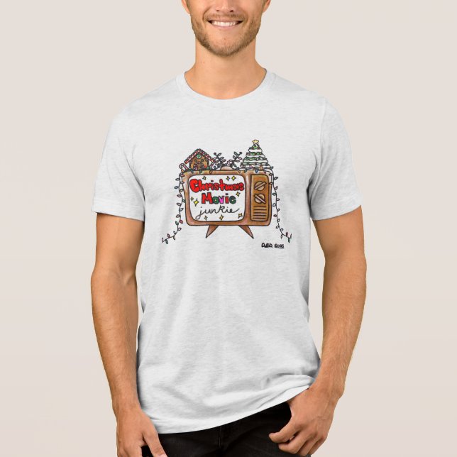 Christkindlfilm-Junkie 2025 Tri-Blend Shirt (Vorderseite)
