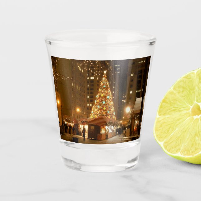 Christkindlmarkt - 21. Dezember 2005 in Chicago Schnapsglas (Vorderseite)