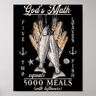 Christlich 2 Fische 5 Brote 5000 Gegen _2 Poster