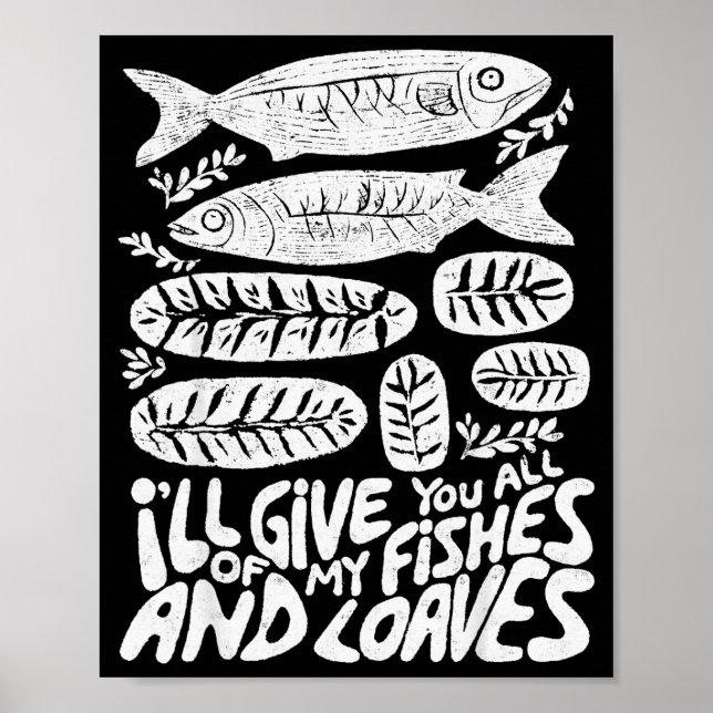 Christlich 2 Fische 5 Brote 5000 Gegen  Poster (Vorne)