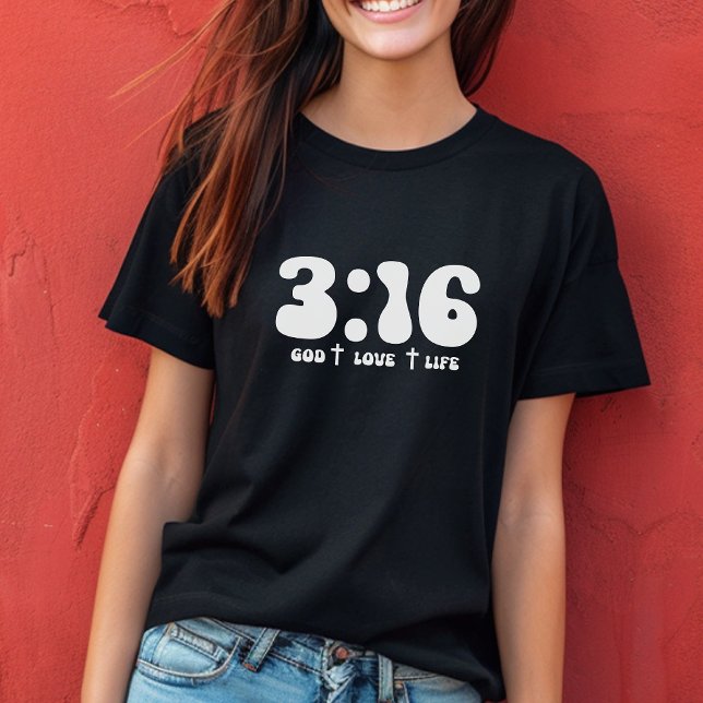 Christlich, 3:16 Bibelverse Frauen T - Shirt (Von Creator hochgeladen)