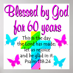 CHRISTLICH 60 JAHRE ALTER PRAYER POSTER