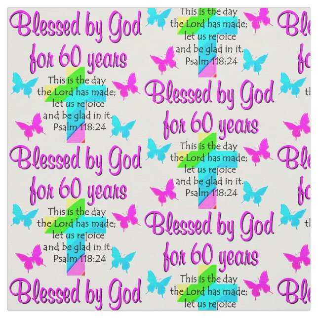 CHRISTLICH 60 JAHRE ALTER PRAYER STOFF (Muster)