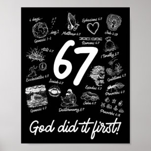 Christlich 6 7 Meme Sechs Sieben 67 Bibelvers Schr Poster