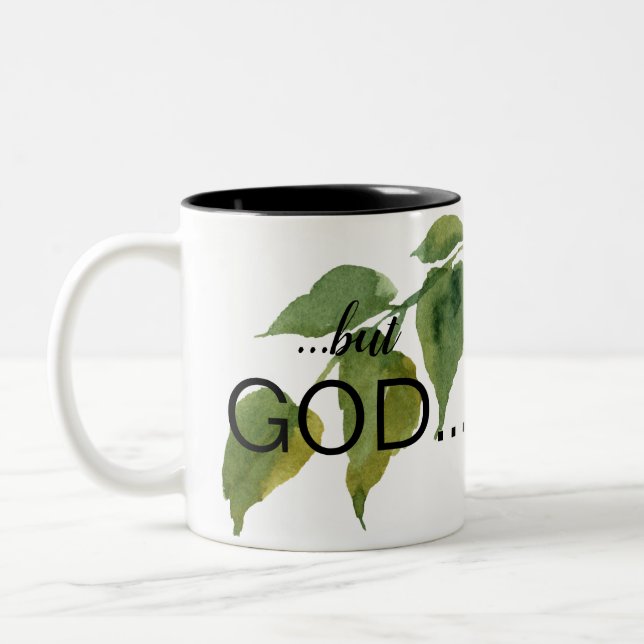 Christlich "...aber GOD..." Folientee Zweifarbige Tasse (Links)