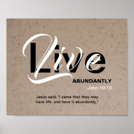 Christlich ABUNDANT LIFE Inspiration Scripting Poster