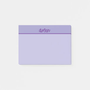 Christlich AMEN Sticky Notepad PurpleTypology Art Post-it Klebezettel