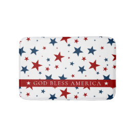 Christlich America Patriotic Red White Blue Stars Badematte
