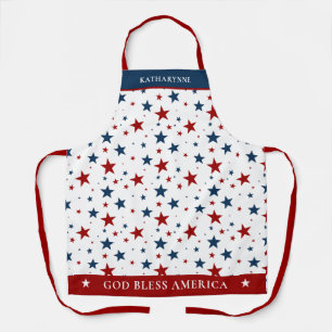 Christlich America Patriotic Red White Blue Stars Schürze
