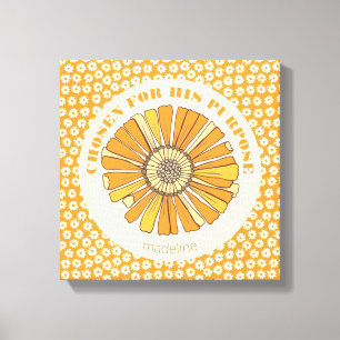 Christlich Ausgewählt für seinen Zweck Orange flor Leinwanddruck