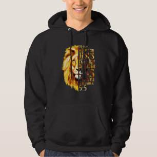 Christlich Bibel Verse Men Faith Religious Lion Ju Hoodie
