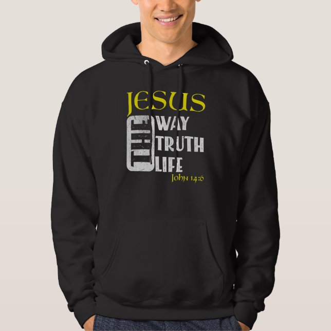 Christlich Bibelverse John 146 1 Hoodie (Vorderseite)