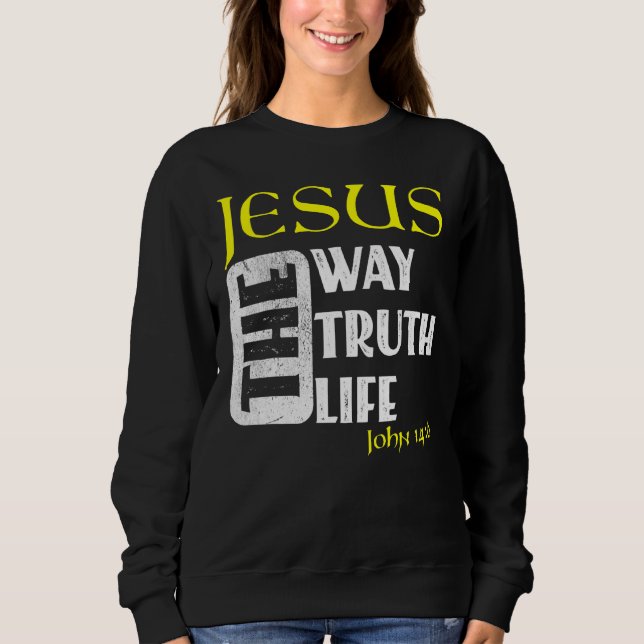 Christlich Bibelverse John 146 1 Sweatshirt (Vorderseite)