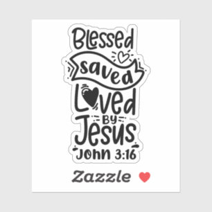 Christlich Bibelverse John 3:16 Aufkleber