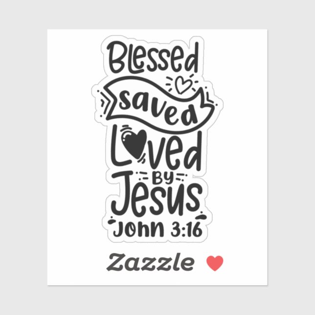 Christlich Bibelverse John 3:16 Aufkleber (Blatt)