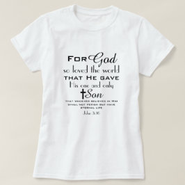 Christlich Bibelverse John 3:16 T-Shirt