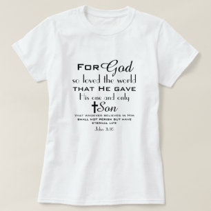 Christlich Bibelverse John 3:16 T-Shirt