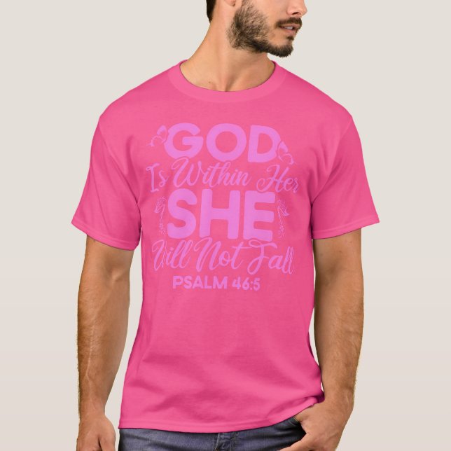 Christlich Bibelverse Psalm 465 Blume Schmetterlin T-Shirt (Vorderseite)