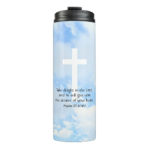 Christlich Bible Verse Soft Sky Blue Inspiration Thermosbecher