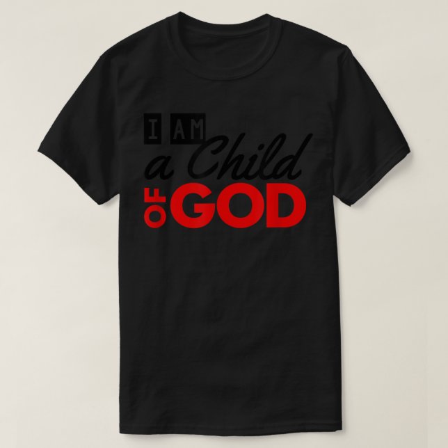 Christlich bin ich ein Kind Gottes T-Shirt (Design vorne)